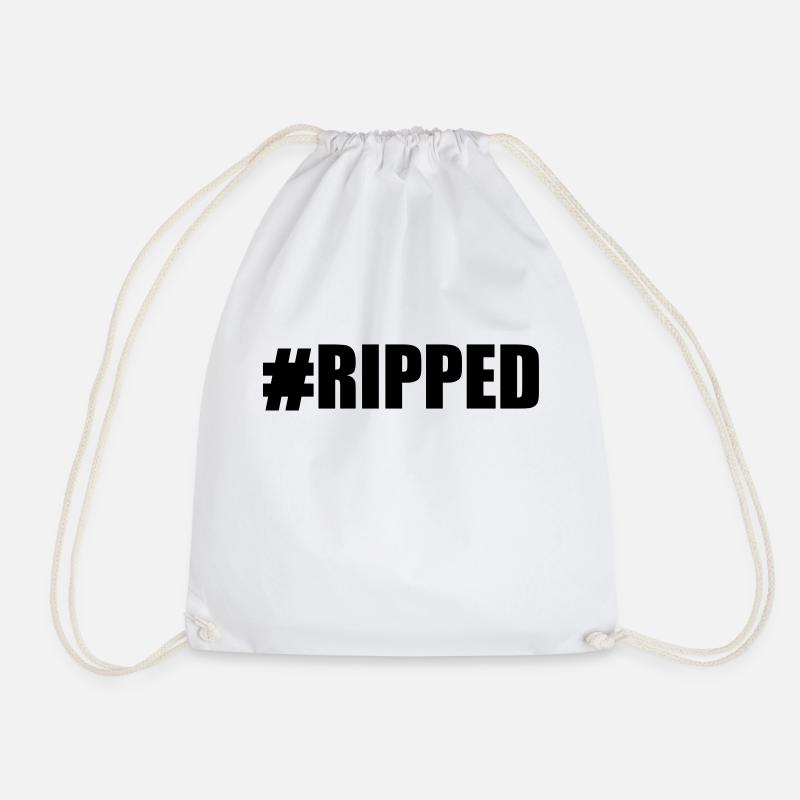 #Ripped - Drawstring Bag - white