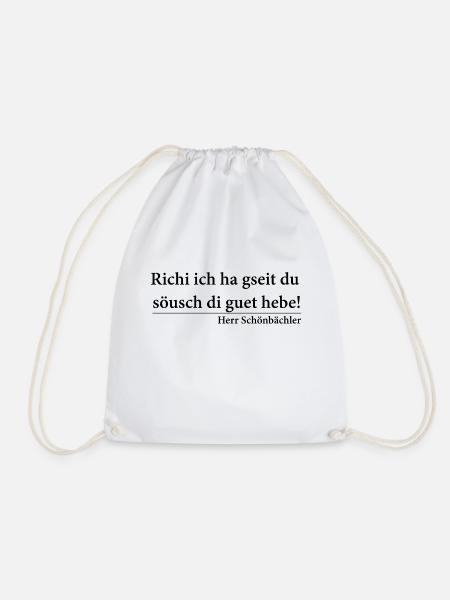Richi Söusch di hebe - Turnbeutel - Weiß