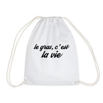 le gras la vie - Sac de sport léger - blanc - Devant