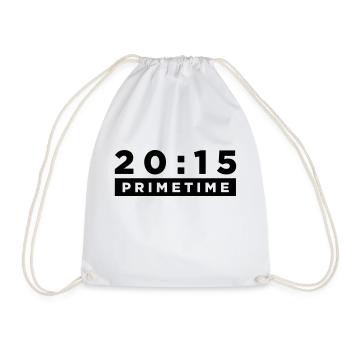 Prime Time - Drawstring Bag - white - Front