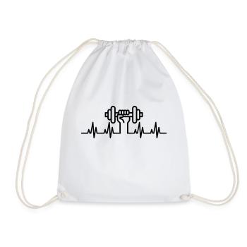 EKG Bodybuilding - Turnbeutel - Weiß - Vorne