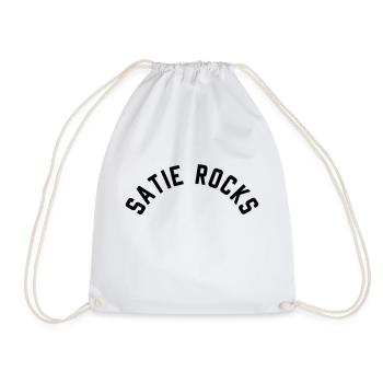 Erik Satie T-shirt funny saying - Drawstring Bag - white - Front