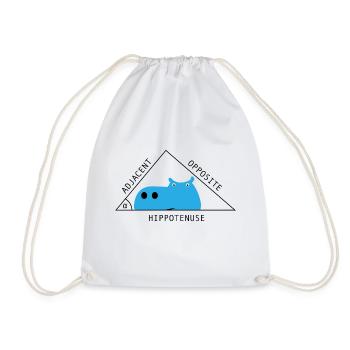 mathematics - Drawstring Bag - white - Front