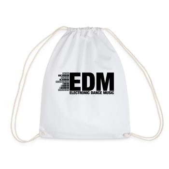 ELECTRO,DUBSTEP,EDM,MUSIC,DANCE,ELECTRONIC,MINIMAL - Drawstring Bag - white - Front