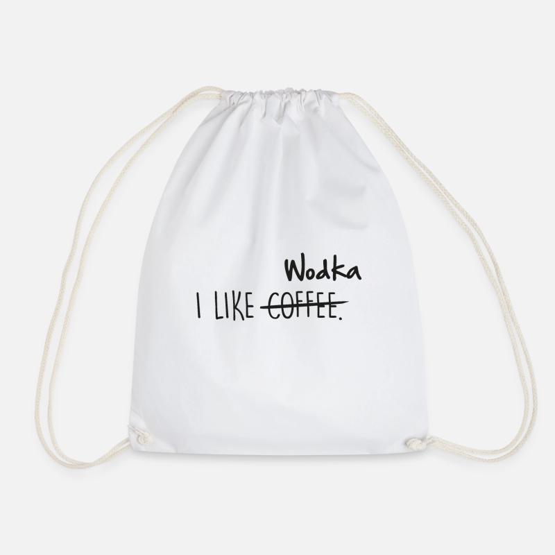 I like Coffee. Wodka. Geständnis. - Turnbeutel - Weiß