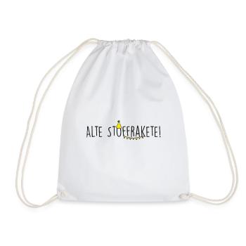Fuel rocket. Flattering expression for drinkers. - Drawstring Bag - white - Front