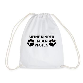 My children have paws - Drawstring Bag - white - Front