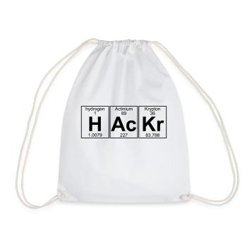 H-Ac-Kr (hackr) - Full - Turnbeutel - Weiß - Vorne