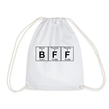 B-F-F (bff) - Full - Drawstring Bag - white - Front