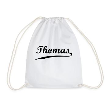 thomas - Drawstring Bag - white - Front