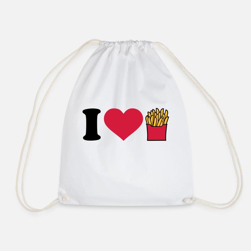 Pommes - Turnbeutel - Weiß