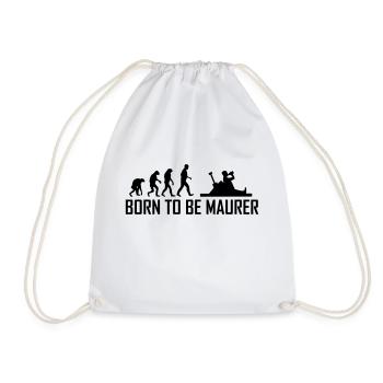born to be maurer - Turnbeutel - Weiß - Vorne