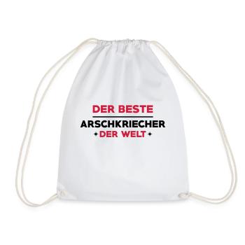 Arschkriecher Arschkriecherin Heuchler Heuchlerin - Turnbeutel - Weiß - Vorne