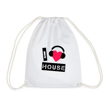 HOUSE MUSIC - Turnbeutel - Weiß - Vorne
