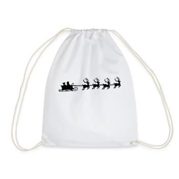 Chants de Noël, Père Noël et rennes - Sac de sport léger - blanc - Devant