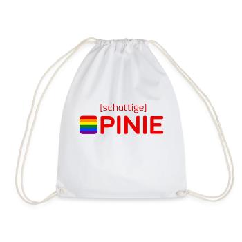[schattige] PINIE - Turnbeutel - Weiß - Vorne