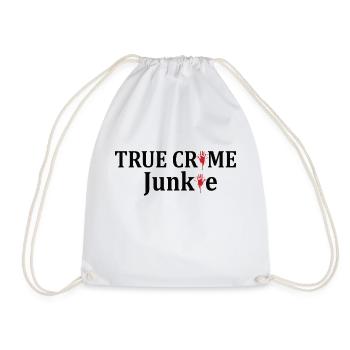 TRUE CRIME: True Crime Junkie - Turnbeutel - Weiß - Vorne