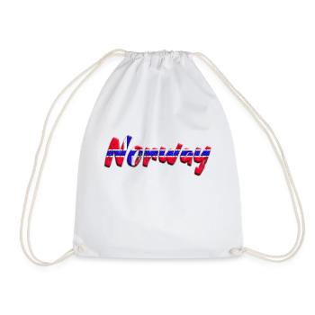 Norvège voyage Norvège vacances disant drapeau football - Sac de sport léger - blanc - Devant