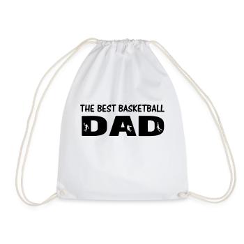 Basketball Papa Geschenk Basketball Liebhaber - Turnbeutel - Weiß - Vorne