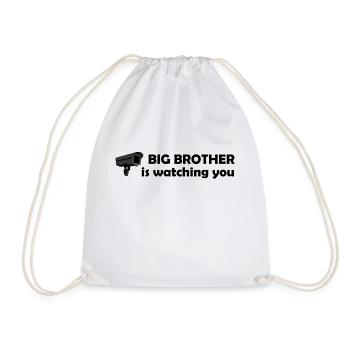 BIG BROTHER is watching you - Drawstring Bag - white - Front