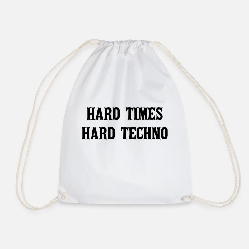 Hard times hard techno - Sac de sport léger - blanc