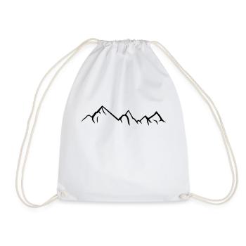 mountains - Drawstring Bag - white - Front