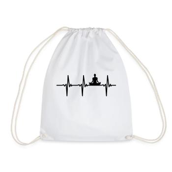 Battements de coeur Yoga Vector - Sac de sport léger - blanc - Devant