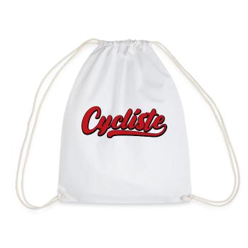 cycliste vélo rouge - Sac de sport léger - blanc - Devant