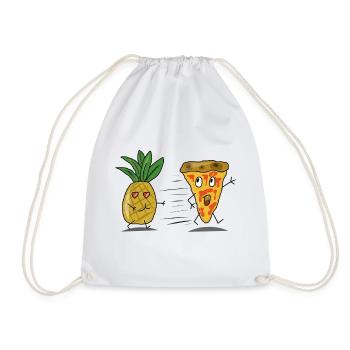 Pineapple meets Pizza Pizza Hawai - Drawstring Bag - white - Front