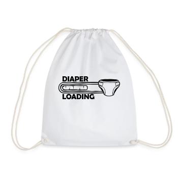 Windel Diaper Loading - Drawstring Bag - white - Front