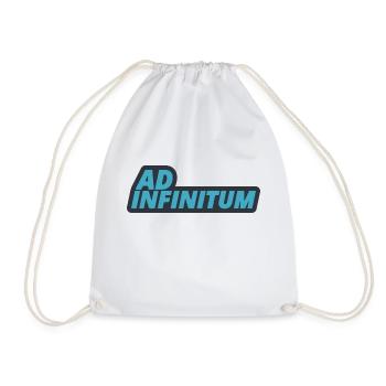 Ad Infinitum - Latin Sentence - To Infinity - Drawstring Bag - white - Front