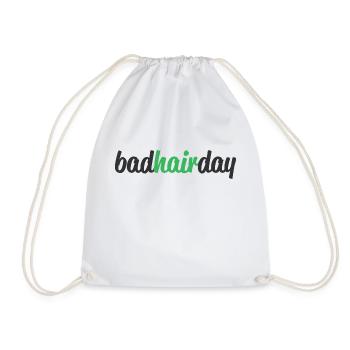 bad hair day Embroidery - Turnbeutel - Weiß - Vorne