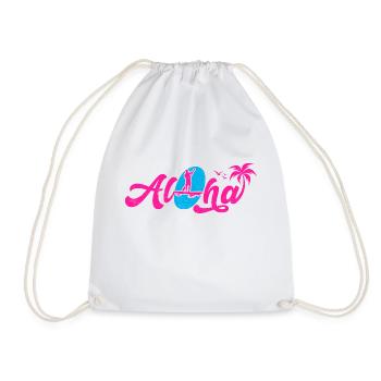 Aloha Stand Up Paddling pink - Turnbeutel - Weiß - Vorne