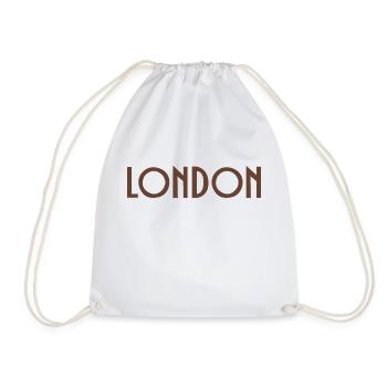 London - Drawstring Bag - white - Front