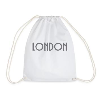 London - Drawstring Bag - white - Front