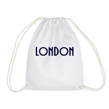 London - Drawstring Bag - white - Front