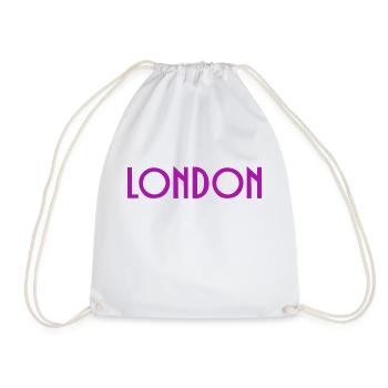 London - Drawstring Bag - white - Front