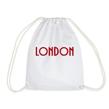 London - Drawstring Bag - white - Front