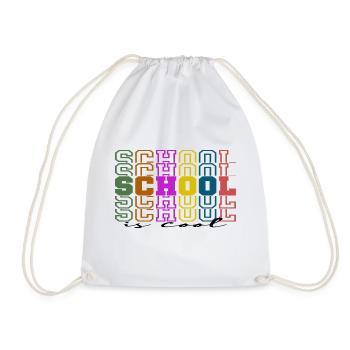 School is cool - Drawstring Bag - white - Front