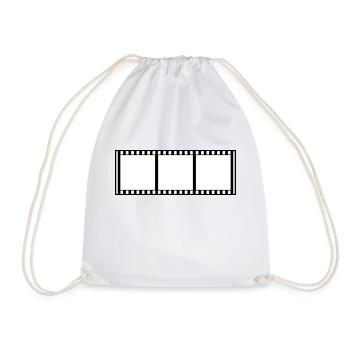 Cinematic Movie Film Frames - Drawstring Bag - white - Front