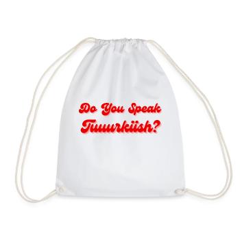 Do you speak Turkish - Drawstring Bag - white - Front
