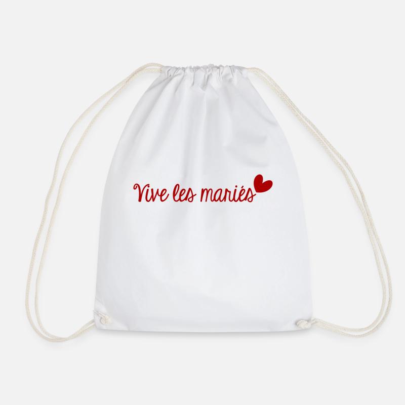 JUST MARRIED. VIVE LES MARIES. EVJF - Sac de sport léger - blanc