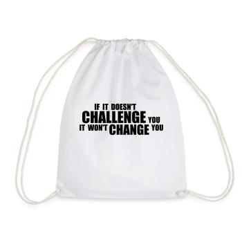 Séance d’entraînement Fitness Motivation Citation - Sac de sport léger - blanc - Devant