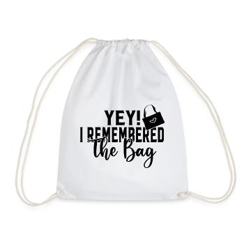 I Remembered The Bag - Drawstring Bag - white - Front
