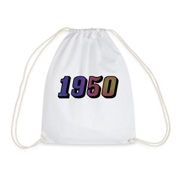 Année 1950 - Sac de sport léger - blanc - Devant