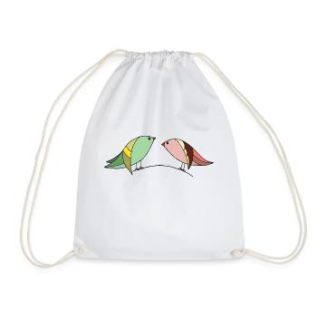 Oiseaux - Sac de sport léger - blanc - Devant