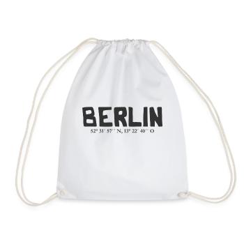 Coordonnées de Berlin - Latitude - Longitude - Sac de sport léger - blanc - Devant
