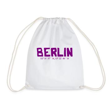 Coordonnées de Berlin - Latitude - Longitude - Sac de sport léger - blanc - Devant