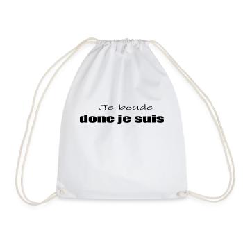 Tshirt Humour Je Boude Donc Je Suis - Sac de sport léger - blanc - Devant
