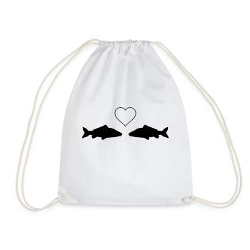 Fisch Liebe - Turnbeutel - Weiß - Vorne
